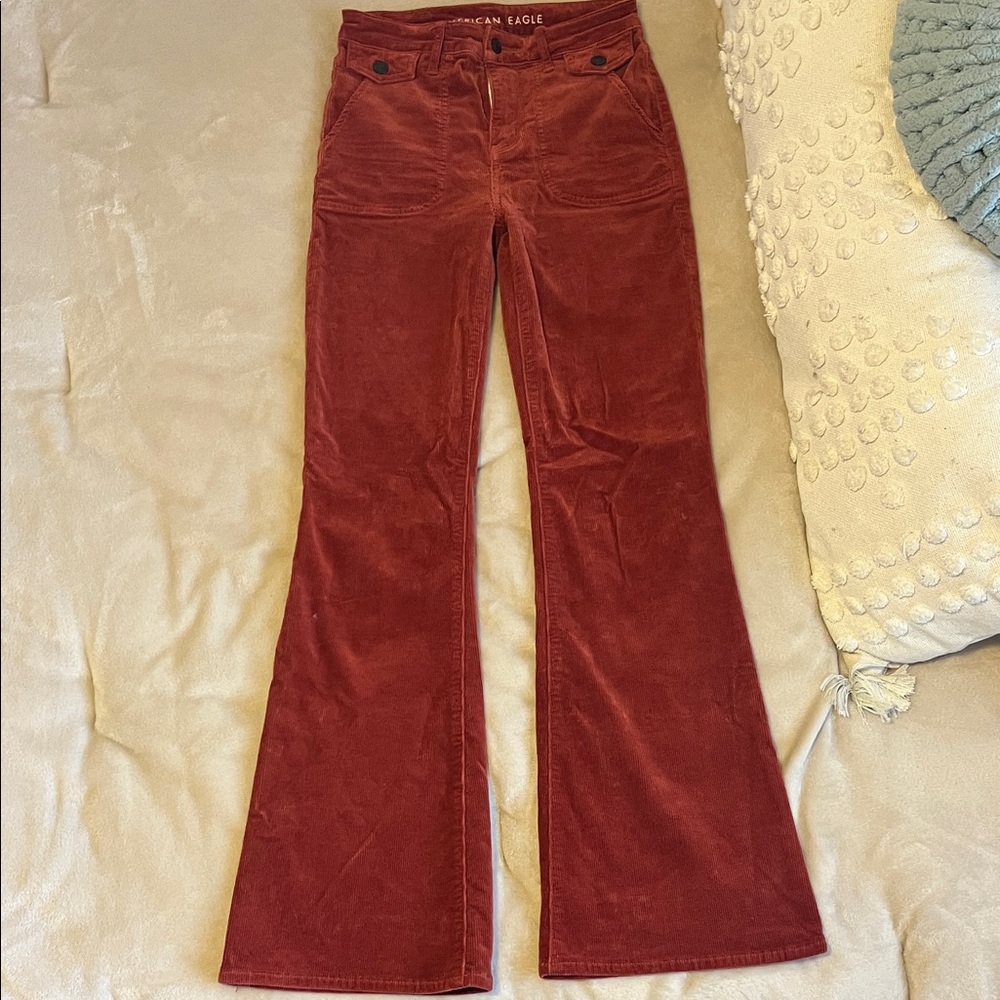 American Eagle Rust Corduroy Pants